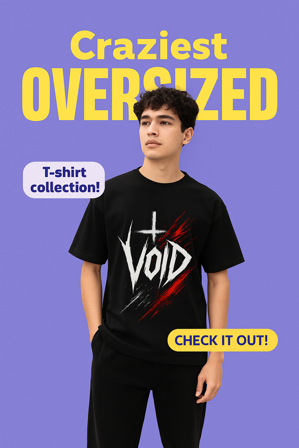 “Into the Void” Dark Streetwear Graphic Tee